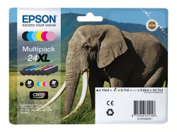 Epson Tintenpatronen Multipack (6 Farben) 24 XL <span class="itemid">C13T24384011</span>