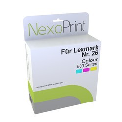 NexoPrint f&#252;r Lexmark Tintenpatrone farbig Nr.26 /010N0026E 