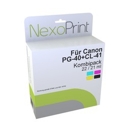 NexoPrint 4 Farben Tintenpack f&#252;r Canon (PG-40/CL41) / 0615B043 