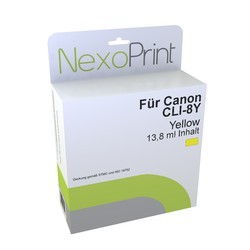 NexoPrint Tintenpatrone yellow f&#252;r Canon CLI-8Y/ 0623B001 