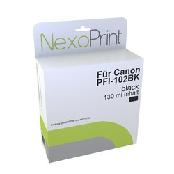 NexoPrint Tinte schwarz f&#252;r Canon PFI-102BK 