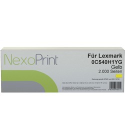 NexoPrint Toner Gelb f&#252;r Lexmark 0C540H1YG 