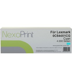 NexoPrint Toner Cyan f&#252;r Lexmark 0C544X1CG 