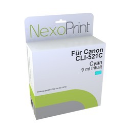 NexoPrint Tinte Cyan f&#252;r Canon CLI-521c / 2934B001 