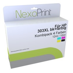 NexoPrint Kombipack HP 303XL (1x schwarz+1x farbig) 