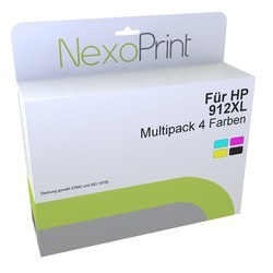 NexoPrint NexoPrint f&#252;r HP 912XL Tinten Value Pack (bk,c,m,y) 