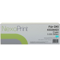 NexoPrint Tonerkartusche cyan f&#252;r OKI 43324423 