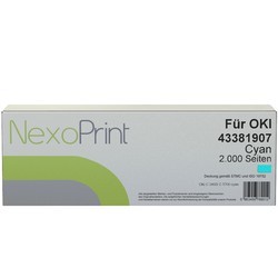 NexoPrint Tonerkartusche cyan f&#252;r OKI 43381907 