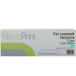 NexoPrint Toner Cyan f&#252;r Lexmark 70C2HC0 