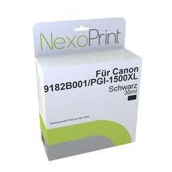 NexoPrint Tinte Schwarz f&#252;r Canon PGI-1500XL 