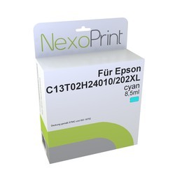 NexoPrint Tintenpatrone cyan f&#252;r Epson 202 XL 