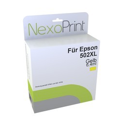 NexoPrint Tintenpatrone Gelb f&#252;r Epson 502 XL / C13T02W44010 