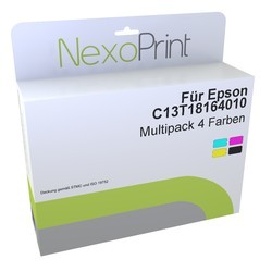 NexoPrint Tinten Multipack (4 Farben) f&#252;r Epson Typ 18 XL / C13T18164010 