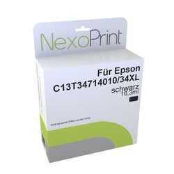 NexoPrint Tintenpatrone Schwarz f&#252;r Epson 34 XL 