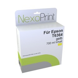 NexoPrint Tintenpatrone Gelb f&#252;r Epson C13T636400 