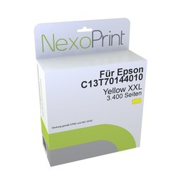 NexoPrint Tintenpatrone gelb XXL f&#252;r Epson C13T70144010 