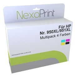 NexoPrint Tinten Value Pack (bk,c,m,y) f&#252;r HP 950XL/951XL  / C2P43AE 