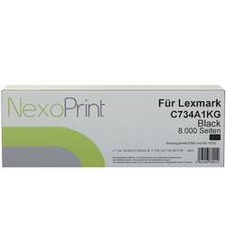 NexoPrint Toner schwarz f&#252;r Lexmark C734A1KG 