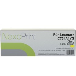 NexoPrint Toner Yellow f&#252;r Lexmark C734A1YG 