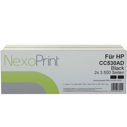 NexoPrint Toner Doppelpack Schwarz f&#252;r HP 304A / CC530AD 