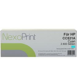 NexoPrint Tonerkartusche Cyan f&#252;r HP CC531A / 304A 