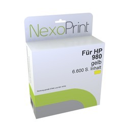 NexoPrint Tintenpatrone gelb f&#252;r HP Nr.980 / D8J09A 