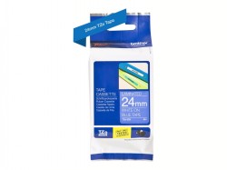 Brother Brother TZ-555 Schriftband Wei&#223; auf blau 24mm x 8m, laminiert <span class="itemid">TZe-555</span>